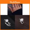 Geometric Crystal Open Ring For Women Fashion Jewelry Summer Accessory