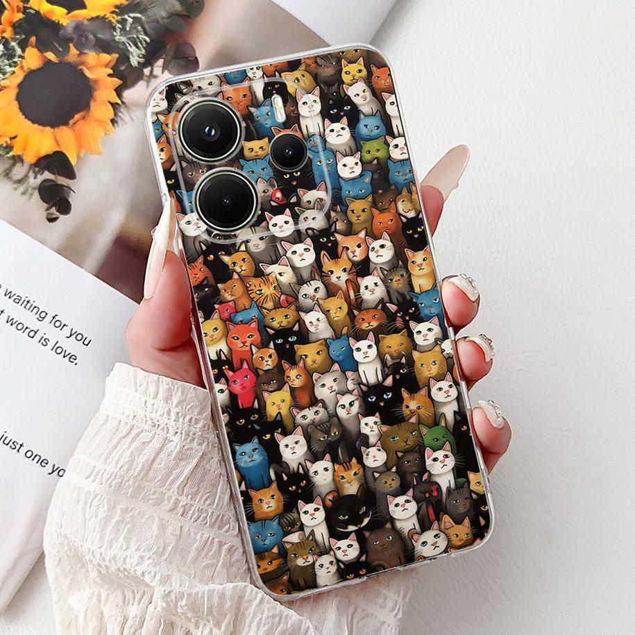 Silicone Case For Xiaomi Redmi Note 14 4G EU 2025 Cover Cool Lion Leopard Dragon Animals Soft Slim Coque For Note14 4G EU Fundas