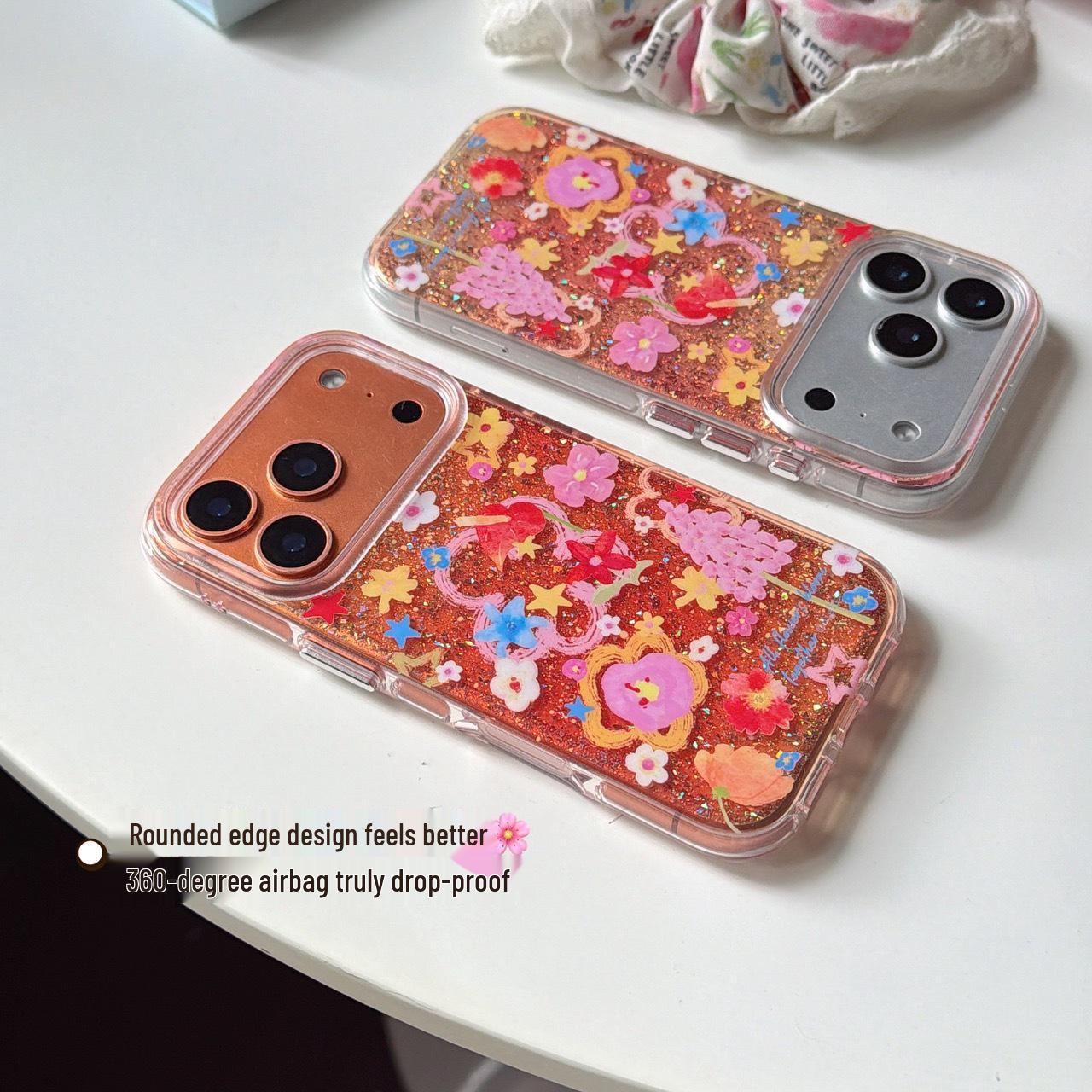 

Spring Floral Oil Painting iPhone Case for iPhone 15/16/17 Pro/Pro Max with Drop Protection - Korean Style 15 Pro Max