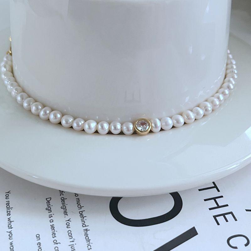 Elegant Zircon & Freshwater Pearl Red String Bracelet