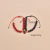 2 Piece Creative Fashion Beaded Magnetic Charm Love Pendant Knitted Couple Bracelet Jewelry Gift Wrist Accessories
