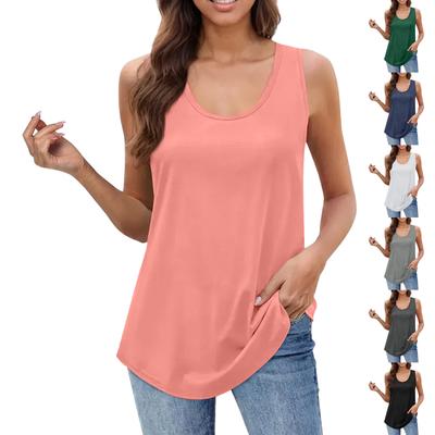 Women's Girl Tank Top Solid Color Casual  Top Tank Tops For Women Loose Fit Sleeveless Tops Flowy