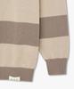 MAN ON THE BOON Striped Long Sleeve Polo Knit_Brown 4716113018