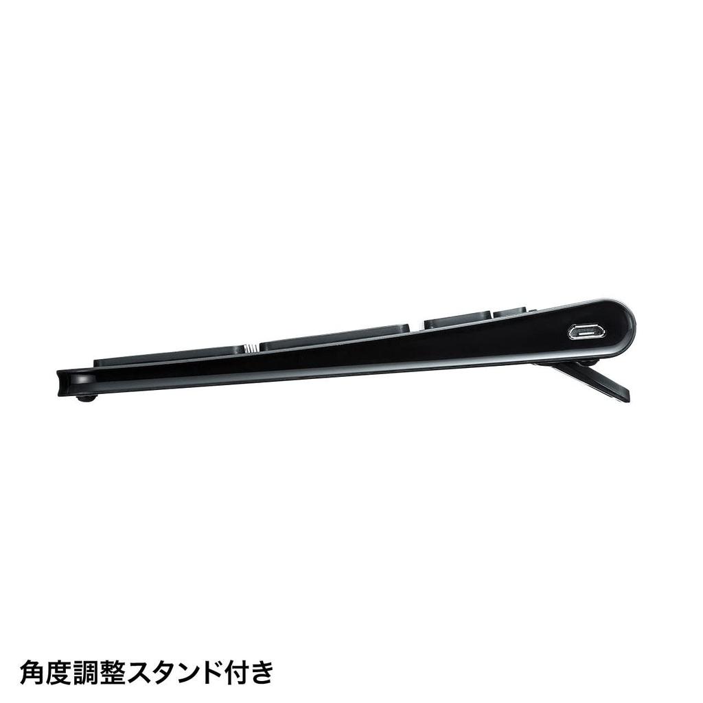 Sanwa Supply Bluetooth Slim Keyboard (with Numeric Keypad, Black) SKB-BT31BK