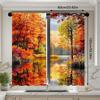 2 Pcs Autumn Scenery Print Curtains,suitable for Bedroom,living Room Kitchen Decoration,home Decoration,window Decoration