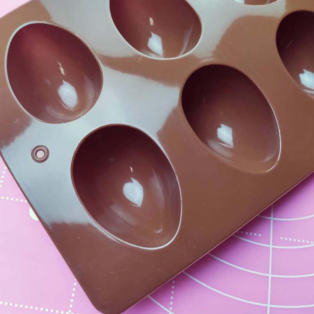 8 Eierförmige Ostereier Silikon Backform Gebäck Schokoladenformen Pudding Eiswürfelform Ostern DIY Seifenform Basteln Geschenke