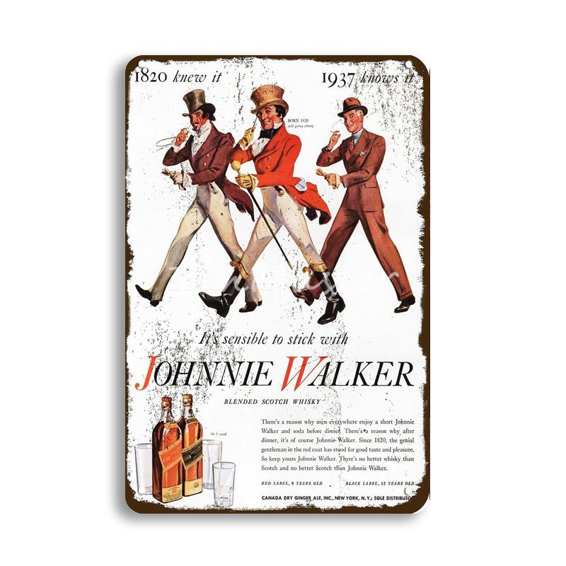 Whiskey Bier Metalen Tin Bord Vintage Home Decor Retro Bacardi Metalen Poster Teken Ierse Pub Keuken Cafetaria Restaurant Decoratie