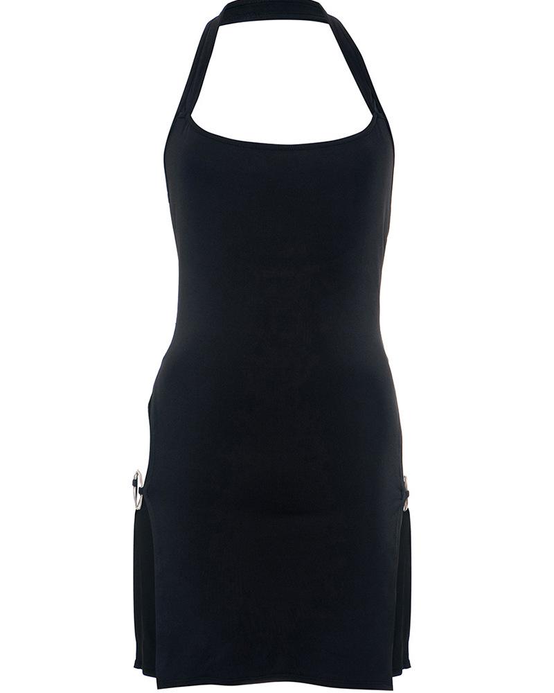 European/American Style 2026 Summer Halterneck Backless Bodycon Dress