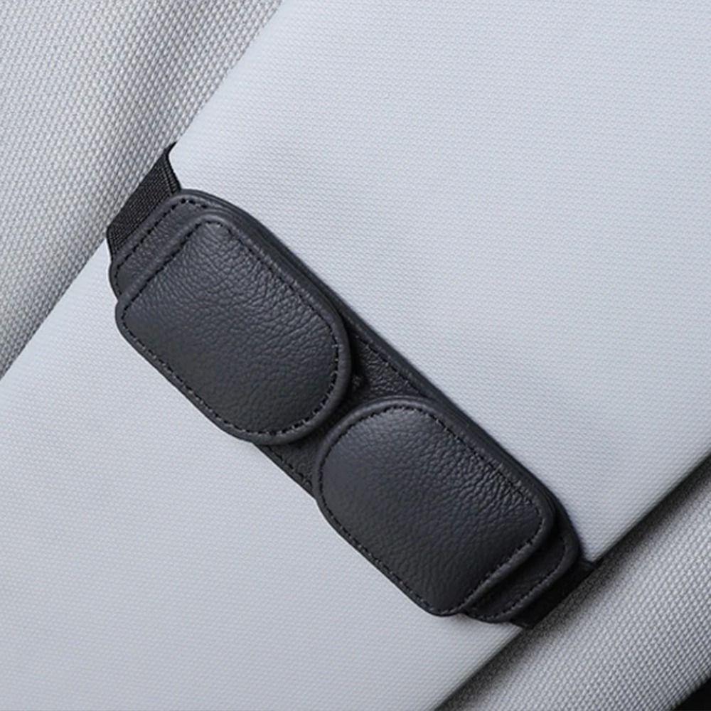 Multifunction Ticket Card Clip for Car Durable Leather Car Eyeglasses Storage Clip  Ticket Clip