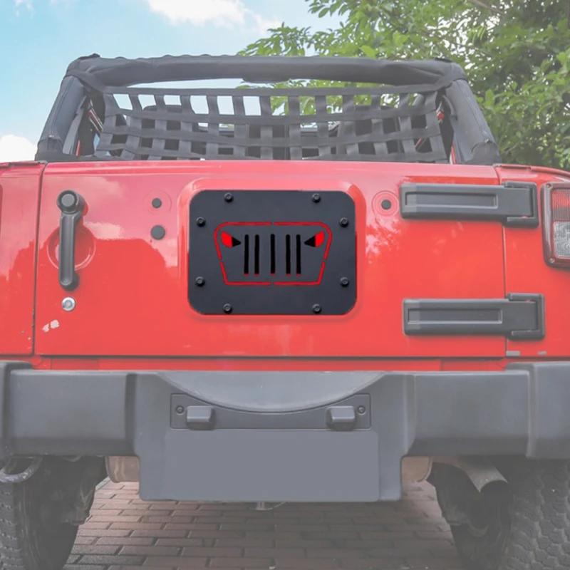 Car Spare Tire Carrier Delete Filler Plate Cover Tailgate Vent Guard Frame For Jeep Wrangler JK 2007-2017