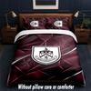 Diseño de Fútbol del Burnley Juego de Ropa de Cama 1 Funda Nórdica + 2 Fundas de Almohada Suave Transpirable Ropa de Cama para el Hogar