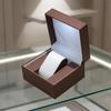 Flipwatch Storage Box Lambskin Texture PU Leather Watch Hinged Lid Timepiece Holder