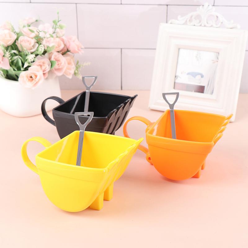 Single Excavator Bucket Cup Hand Tea Coffee Funny Mug Shovel With Spoon
