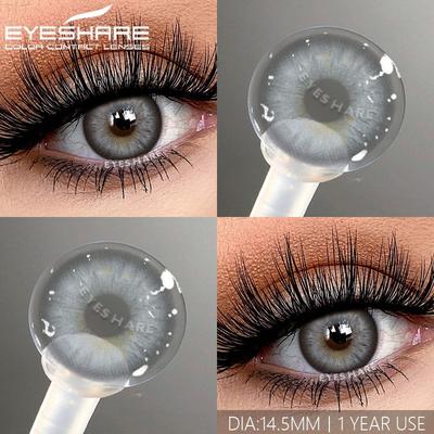 2PCS Color Contact Lenses Colored Pupils for Eyes Blue Eye Lenses Beauty Gray Lenses Green Contacts Yaerly Brown Lense