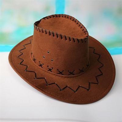 Unisex Cowboy Bucket Brim Western Knight Hat with Cord Felt Fancy GL