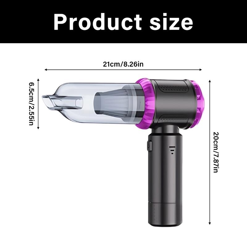 Quiet Handheld Auto Vacuum 6000mAh Battery 35 Minutes Runtime 8 Multiple Surfaces Attachments for Home Camping Cleaning