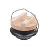 PTYGRACE Clad Super Hagama Mai 1-cup (450ml) Rice Cooker, Double-Layer Steel, White Rice, Kamameshi (Rice Cooked In a Pot), Camping, Outdoor, Wooden