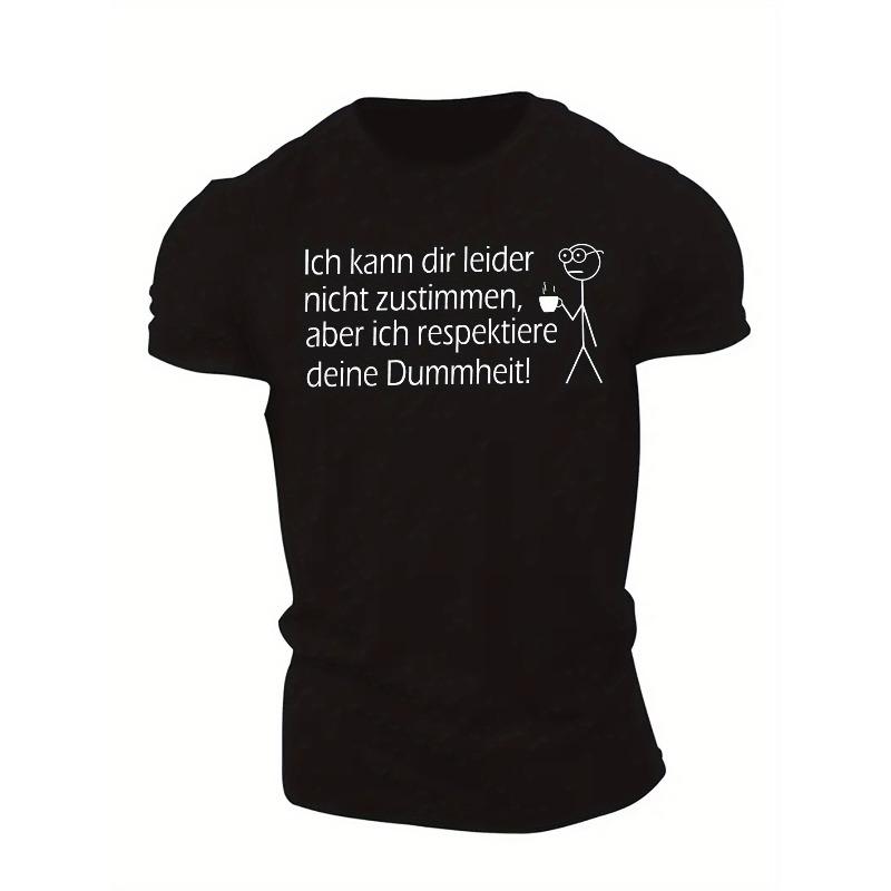 Европейские размеры Интересная немецкая мужская футболка с коротким рукавом Летняя футболка Топ S