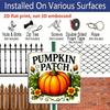 2D Flat, 1pc Vintage Metal Aluminum Sign- Autumn Harvest Pumpkin Decorative Sign with Floral Decoration, Country Style Wall Art, Suitable Kitchen