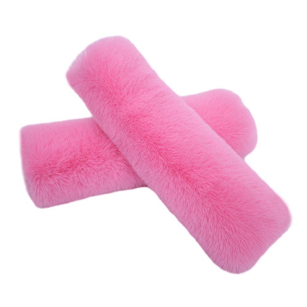 

Плюшевый чехол на ремень безопасности автомобиля, регулируемые аксессуары для салона автомобиля, наплечная накладка на ремень безопасности для детей розовый