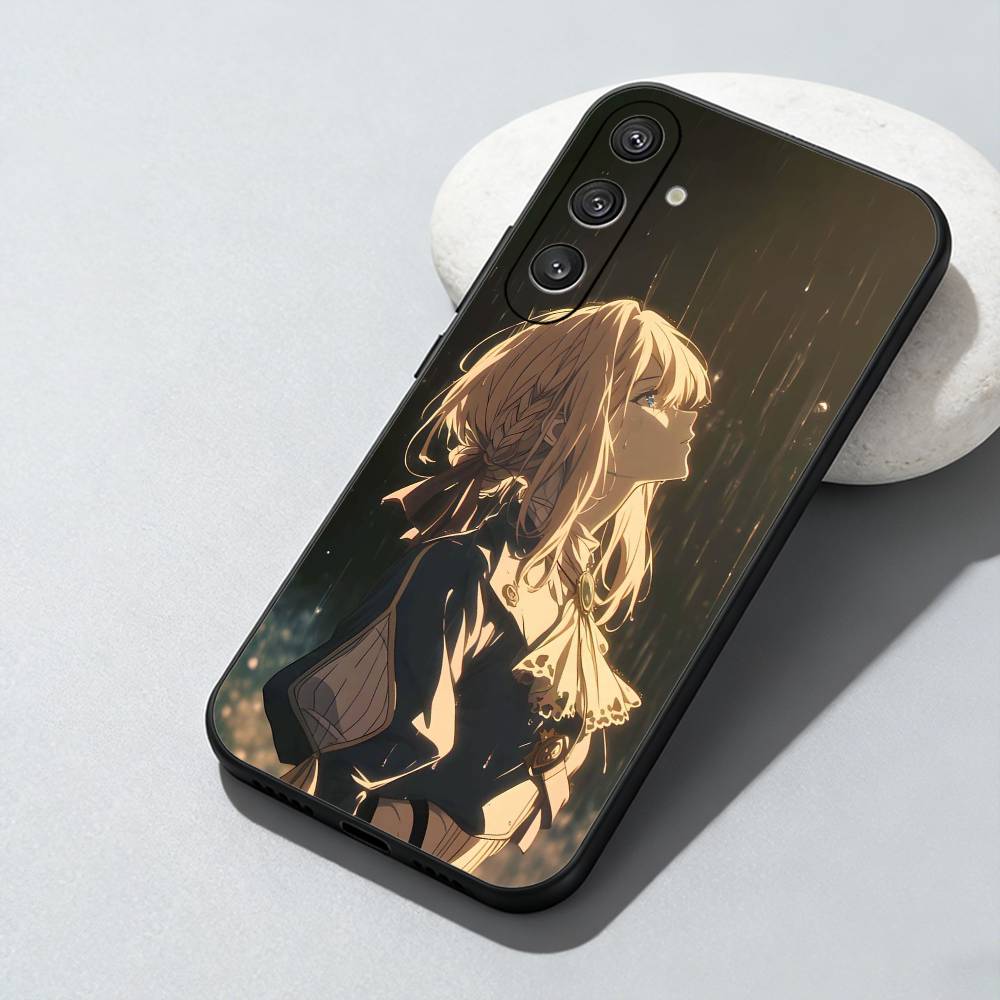 

V-Violet E-Evergarden Phone Case For Samsung Galaxy A73,A72,A71,A70,A52,A51 Others Soft Black Cover Samsung a72