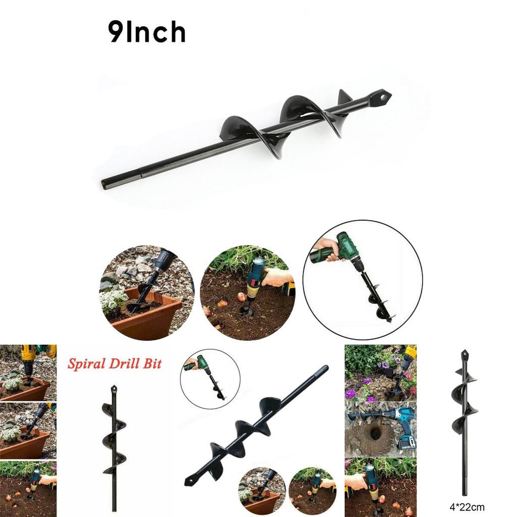 Versatile Garden Planting Auger Spiral Hole Drill Bit For Hassle-free Post Hole Digger