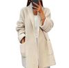 Cardigan de Tricô Grosso com Decote V e Bolsos Feminino - Coleção Outono/Inverno 2024