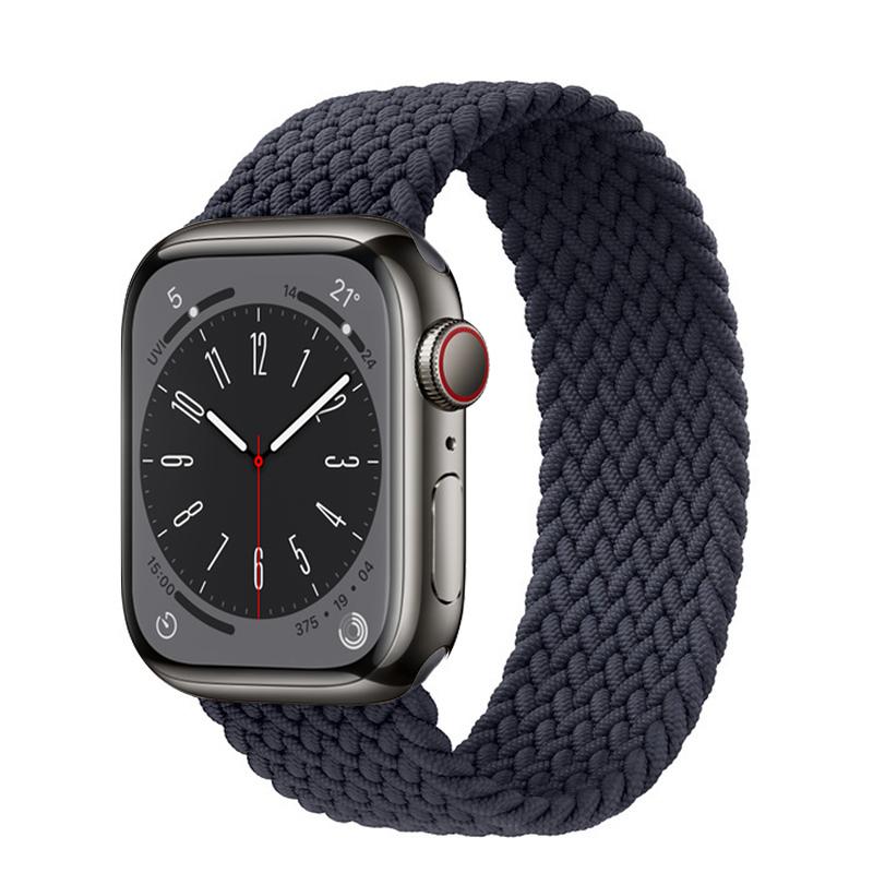 Strap For Apple Watch Band 44mm 40mm 45mm 41mm 49mm 38mm 42mm Elastic Braided Solo Loop Bracelet Iwatch Series 7 Se 3 6 8 Ultra