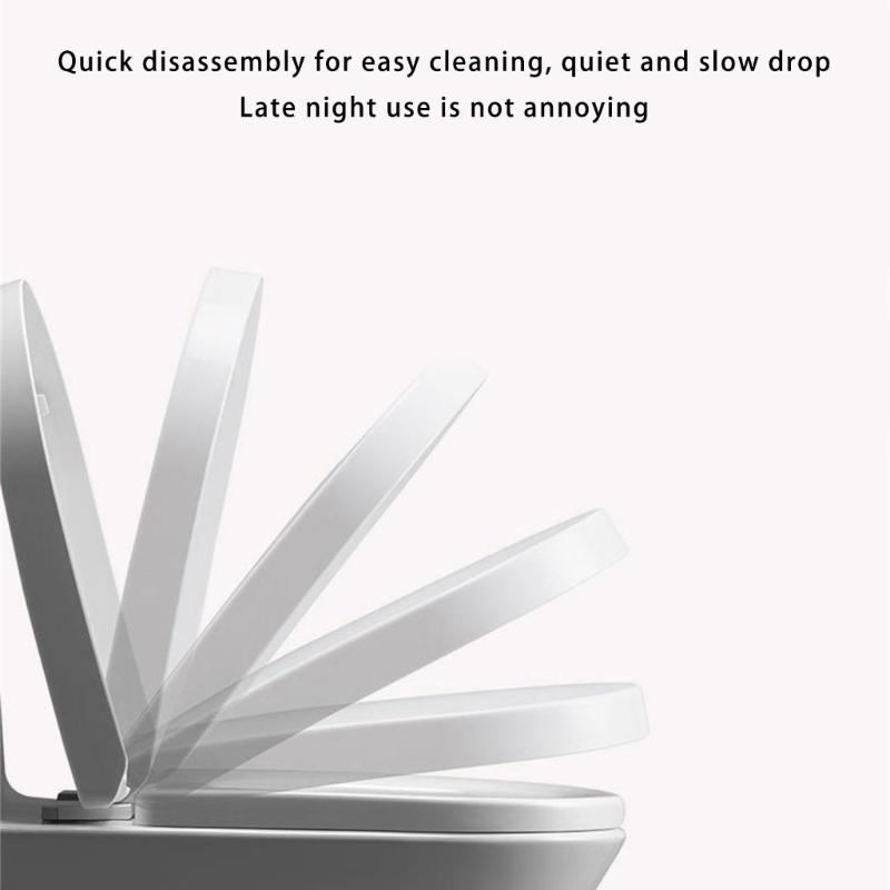 Thick Toilet Cover Plate Universals Slowly Close Toilet Seats Lid Cover Quickly Release Toilet Cover Easy To Install