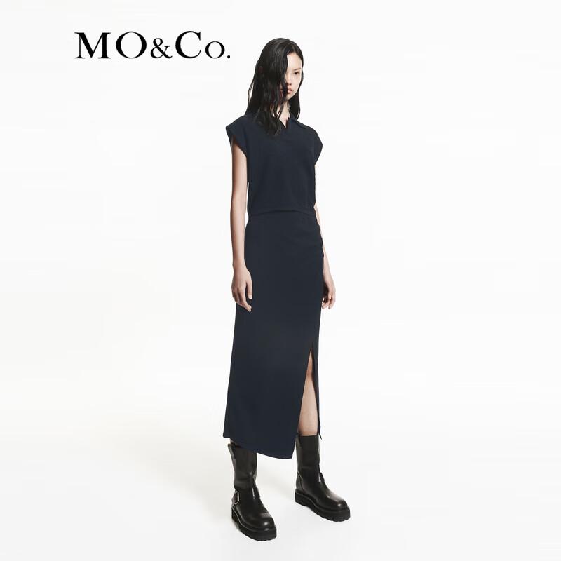 MO&Co. Tencel Wool Blend High-Waist Two-Piece Dress