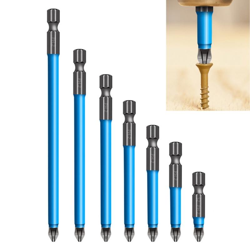 

Биты для отверток, противоскользящие металлические прочные сверла с шестигранным хвостовиком, ударные для жестких отверток, короткое/длинное сверло 1