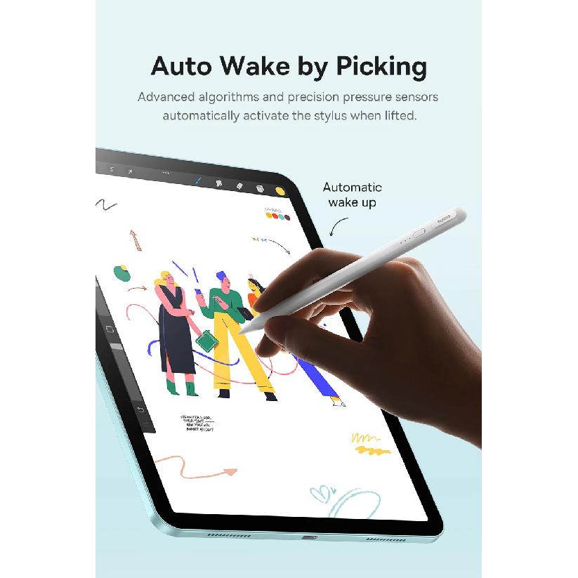 Baseus Penna Stilo di 3a Generazione Per iPad Pro Ricarica Cablata Stilo Attivo con Sensibilità all'Inclinazione Versione Per iPad 10 iPad Air 4 iPad Air 5