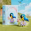 Tier Vogel Bausteine Spielzeug für Kinder Mädchen 8 Jahre alte Kinder Geburtstagsgeschenk Mini Pädagogischer Papagei Zusammenbau Stein Jungen Spielzeug