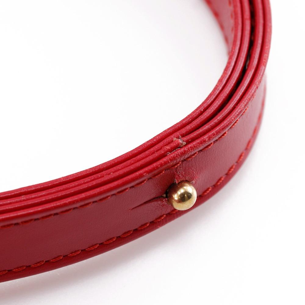 Louis Vuitton Spartan Shoulder Bag M63947 Opera Line Red Calfskin/Epi Leather Women Used