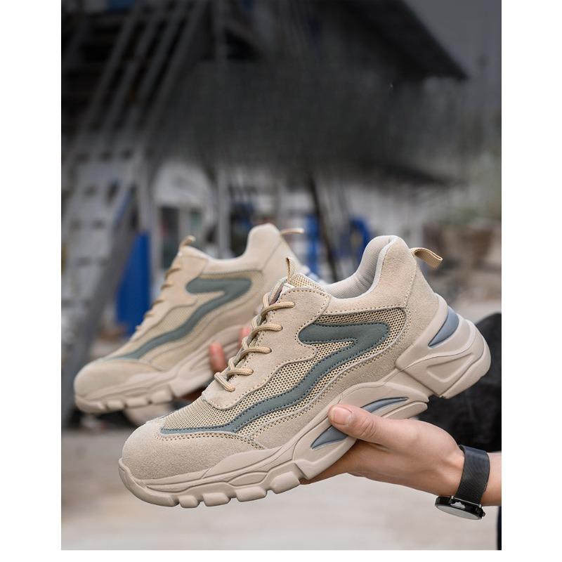 

Обувь для страхования труда, мужская, дышащая, противоударная, противопрокольная, со стальной сумкой, износостойкая, нескользящая, легкая, безопасная работа 46