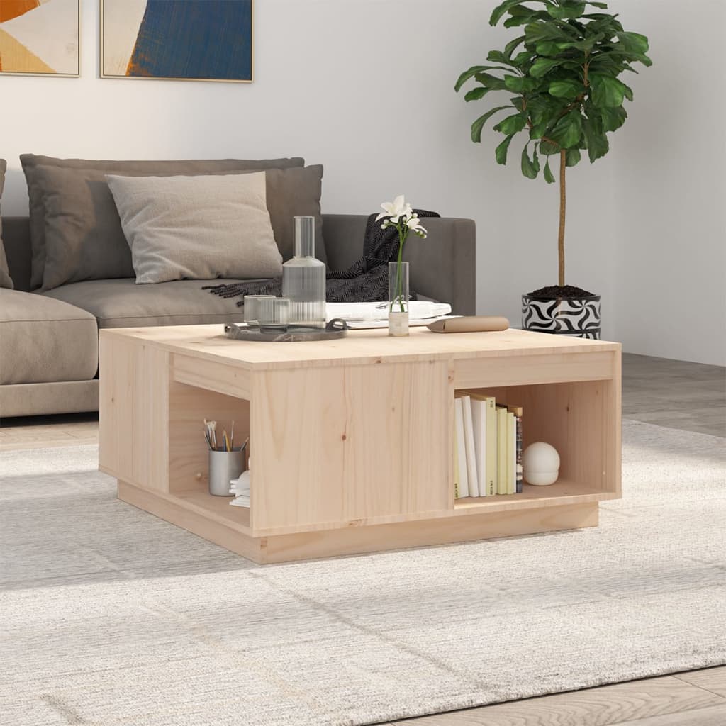 Coffee Table, 80x81x36.5 Cm, Solid Pine Wood
