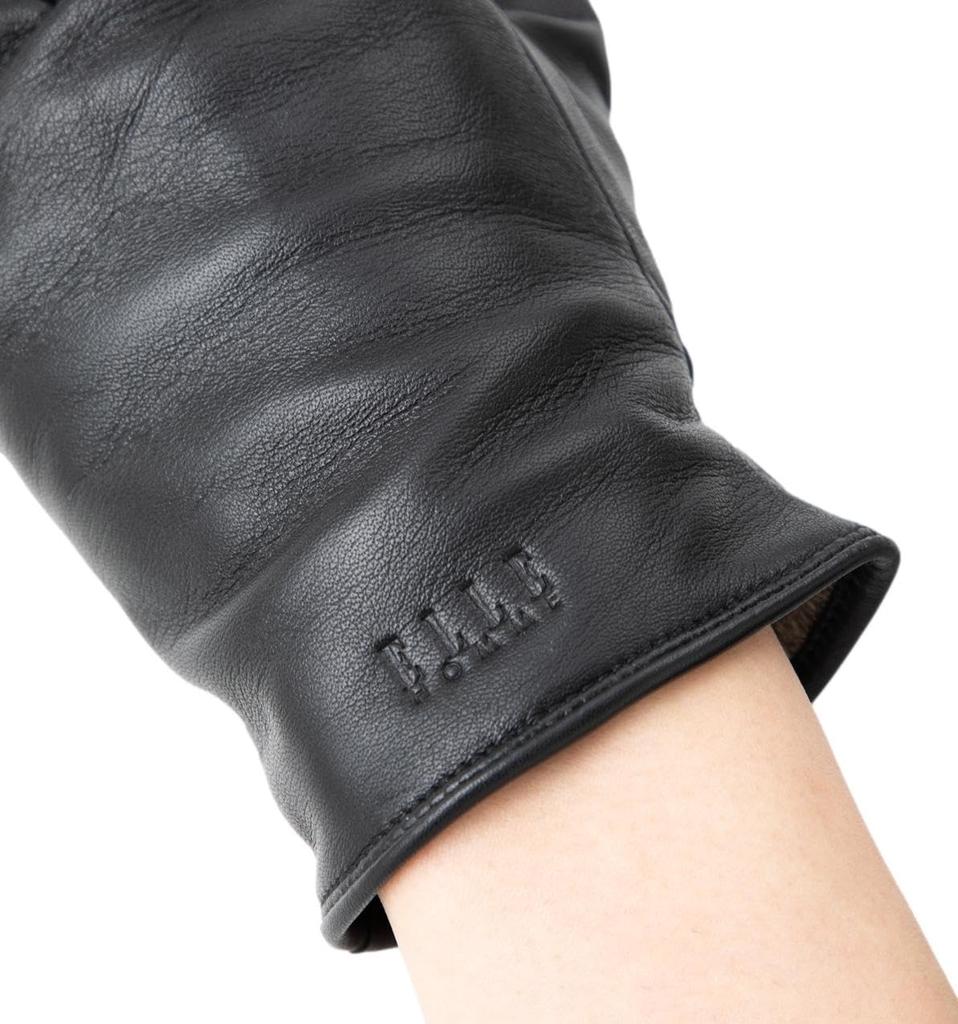 ELLEHomme Leather Made In Inner Smartphone Case Perfect Christmas Gift Size 24cm Men's Gloves, Japan, 100% Cashmere, Lining, Compatible, Included,