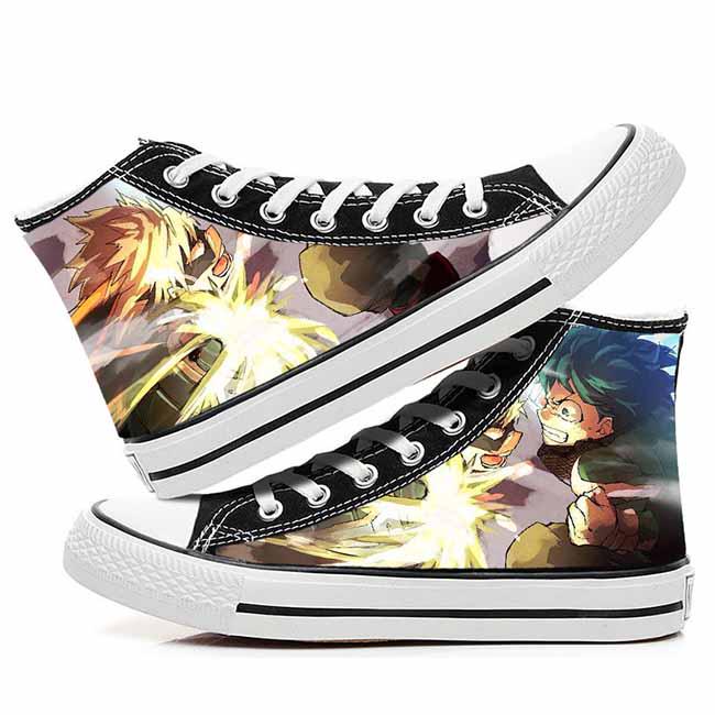 

2024 аниме «My Hero Academia», повседневная парусиновая обувь с граффити для косплея, студенческая обувь в стиле хип-хоп 40