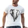 Elephant Head Black and White TShirt Black Cotton Tshirt Plain for Unisex Package T Shirts for Unisex Cotton TShirt