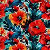 Royal Velvet Fabric Polyester For Sewing - Motif Flowers - Rdx3034