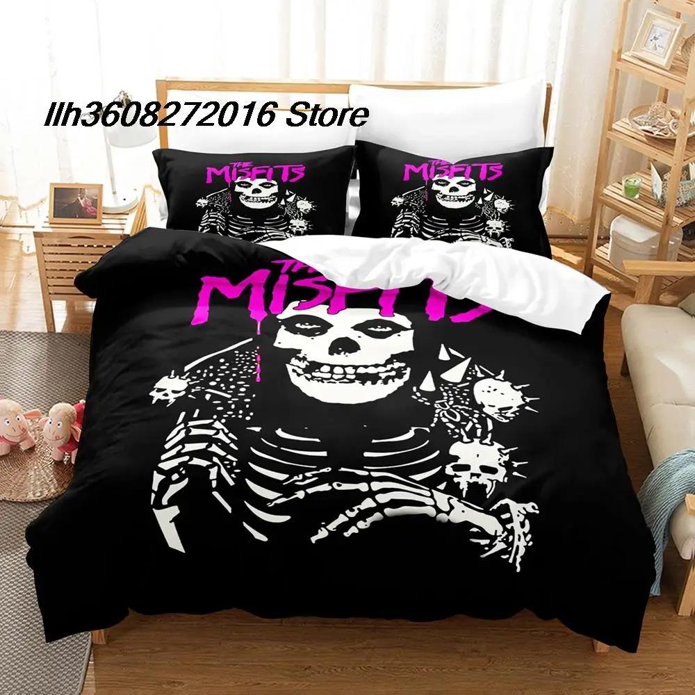 New The Misfits Glenn Danzig Bedding Set Single Twin Full Queen King Size Bed Set Aldult Kid Bedroom Duvetcover Sets 3D Skull