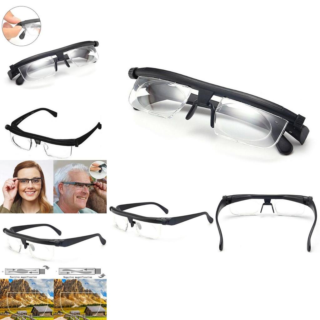 Dial Adjustable Glasses Variable Focus Enhance Vision Comfort For Reading And Distance