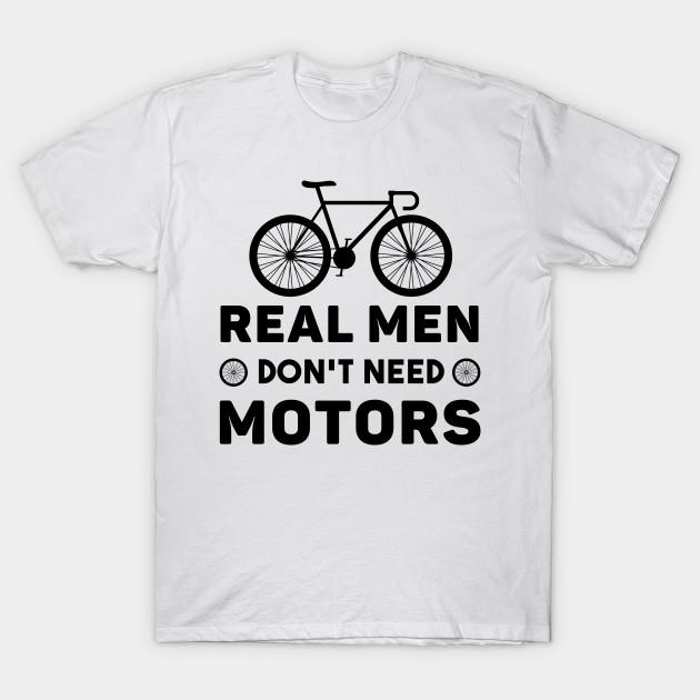 Men Black Print T-shirt Real Men Don T Need Motors No-Cut Transfer Paper Print Cotton Tshirt S белый