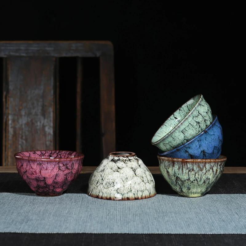 120ml Ceramic Gongfu Tea Set - Glazed Pu'er Master Cup & Tea Bowl, Traditional Chinese Durable Teaware for Brewing & Serving