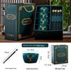 Emerald Green Ceramic Bowl and Chopstick Set