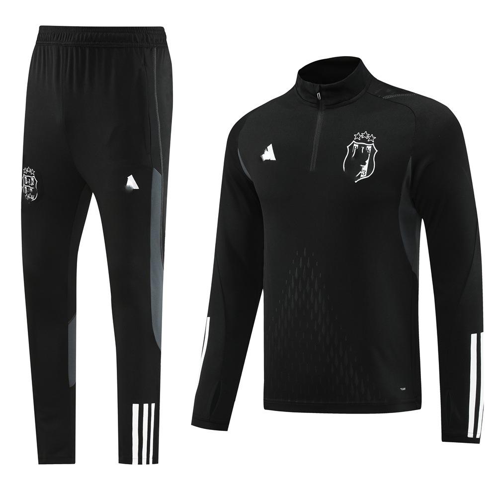 Half-Pull Long-Sleeved Set, Football Jersey, Training Jersey, Appearance Jersey, Casual, Breathable, Comfortable And Fashionable