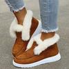 Winter New Solid Color Suede Cotton Shoes Casual Snow Shoes Low Top Padded Women's Cotton Shoes