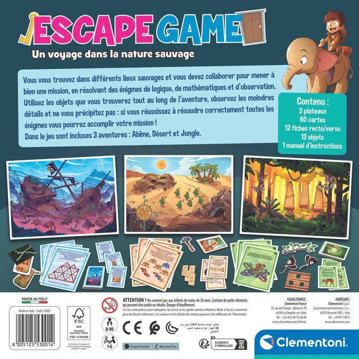 CLEMENTONI - Escape Game - Un voyage dans la nature sauvage