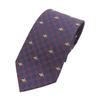 Pristine Tie BEE GG Pattern Navy Silk Mens 545078 Used