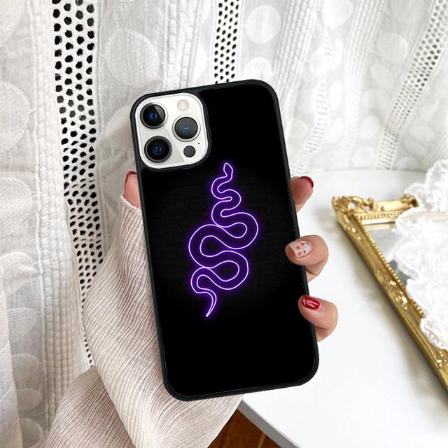 Purple Neon Lights Phone Case For Samsung Galaxy S10 S22 S23 S24 Note 10 20 Lite S20 Plus S21 Ultra Back Cover